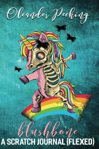 Oleander Peeking: a scratch journal / notebook (flexed)