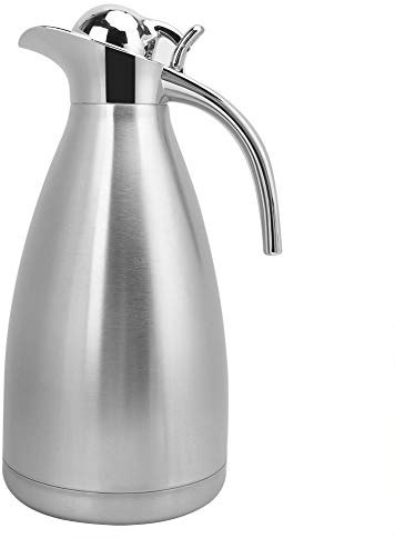 Natudeco Jarra Térmica 2 Litros Jarra Termo de Acero Inoxidable con aislamiento de doble pared Hervidores Al Vacío Se mantiene caliente durante 6 horas para bebidas de café y té