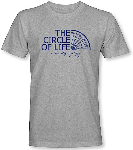 Fahrrad T-Shirt Herren : The Circle of Life - Sport Tshirts Herren - Mountainbike Rennrad Shirt MTB (XL)