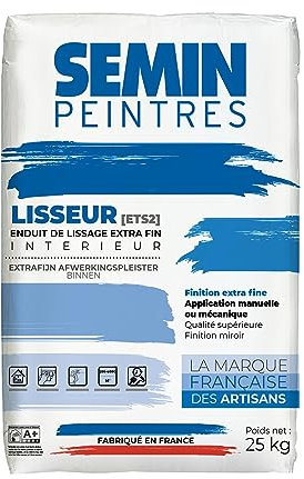 Enduit de Lissage Semin Lisseur ETS2, Intérieur, Poudre, sac de 25 kg