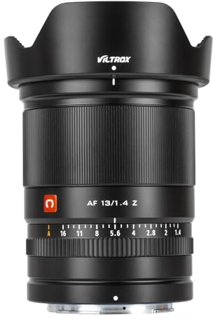 VILTROX 13mm F1.4 APS-C Superweitwinkel Autofokus Objektive für Nikon Z Mount Kamera Objektive Standard Camera Lenses große Blende Weitwinkelobjektiv kompatibel für Nikon Z9 Z8 Z7 Z6 Z5 Z50 Z30 ZFC