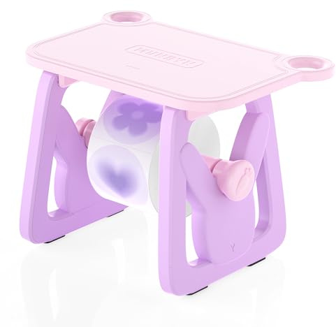 MUNBYN 2026 New Label Holder for Roll and Fan-Fold Labels, Thermal Stickers, ILH02, Pink and Purple