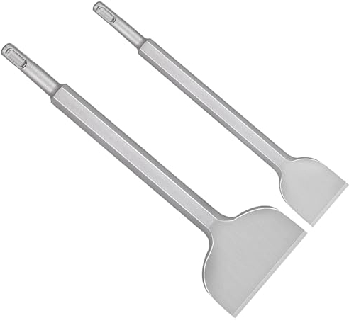 Alrens Juego de 2 cinceles para martillo perforador, cincel para azulejos de 280 x 100 mm y 250 x 40 mm, adecuado para hormigón, mampostería, yeso, etc