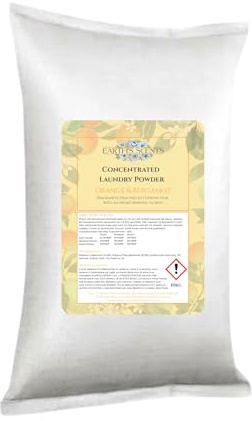 Earth's Scents Orange & Bergamot Non-Bio Washing Powder 10KG - Professional Laundry Detergent 200 Washes