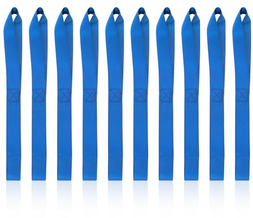 10 Sangles de Remorquage 30cm x 25mm pour Vélo et Moto, Sangles Guidon en Nylon Résistant, Anneaux d’Arrimage Réglables pour Transport, Fixation de Marchandises, Outils, Pneus, Matériel Auto