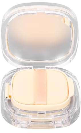 YUYTE Tom Luftkuddepuffbox Återfyllbar Behållare för Smink med Spegel Läckagetät Design Portabelt BB Cream Kompakt Fodral