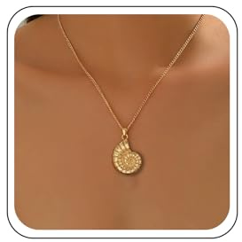 Inateannal Boho Concha Collar Colgante Concha De Oro Collar De Cadena Gargantilla Playa Océano Collares De Conchas Marinas Collares Vintage Joyas Para Las Mujeres