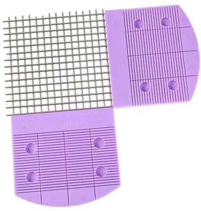 SAFIGLE 2pezzi Strumenti per Quilling Pettine in Acciaio Inossidabile e Manico in Plastica Pettine per Lavori di Carta Fai da Te Strumento per Tessitura della Carta