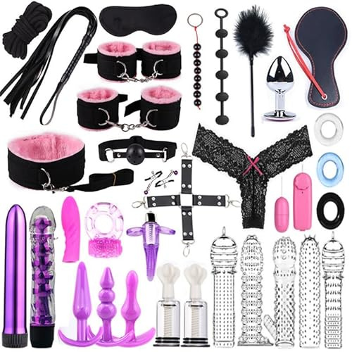 BDSM 34 PCS Nylon Fitness Set Accessorio, Accessorio di Allenamento Protettivo per L'Esercizio di Potenza (Rosa)