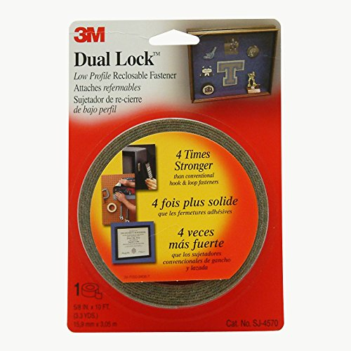 3M Dual Lock - Cierre resellable de perfil bajo de 5/8 pulgadas x 10 pies, transparente