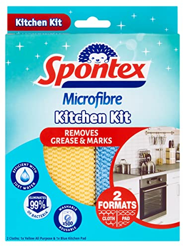 Spontex Kit de Cocina de Microfibra (2 paños)