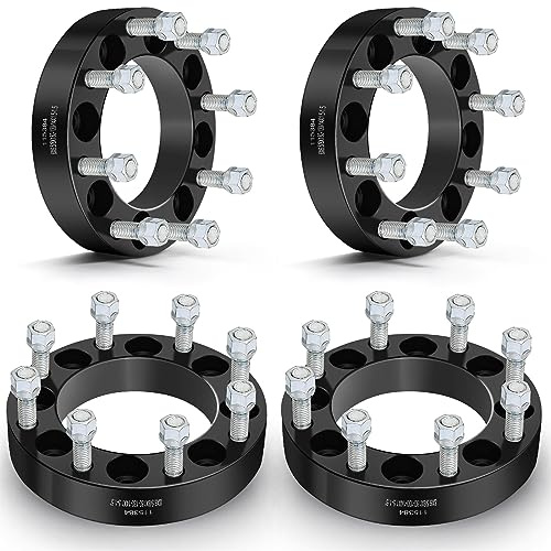 ECCPP 4PCS 8 Lug 8x165.1mm to 8x180mm Conversion Wheel Spacers Adapters 1.5 inch 8x6.5 to 8x180 Fit for Chevrolet Silverado 2500HD 3500HD for Suburban Sierra 1500HD 3500HD for GMC Yukon XL 2500