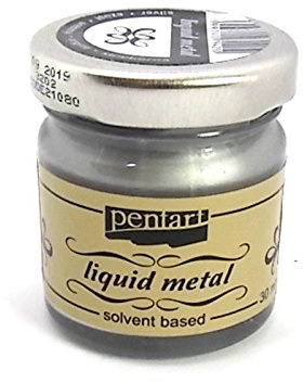Zita's Creative Flüssiges Metall 30ml - Silber. Metallfarbe, Bastelfarbe, Liquid Metal