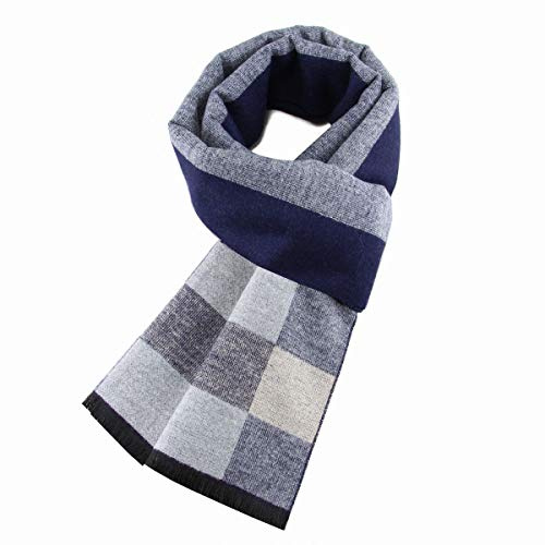 Ueither Hombres Cálido y Acogedor Bufanda del tartán Moda y Elegante Bufanda a Cuadros Clásico en Otoño Invierno Check Scarf (180cm x 30cm, Colore 11)