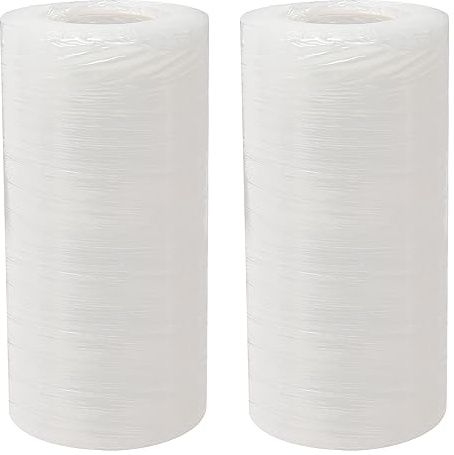Othmro 2 unidades de película elástica de 15 cm x 200 m, película elástica de plástico duradera, rollo de envoltura retráctil resistente para mudanza y embalaje, envoltura elástica transparente
