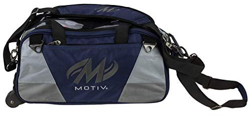 Motiv Ring Unisex-Erwachsene Ballistix 2-Ball Tote Bowling-Taschen, Marineblau, Einheitsgröße