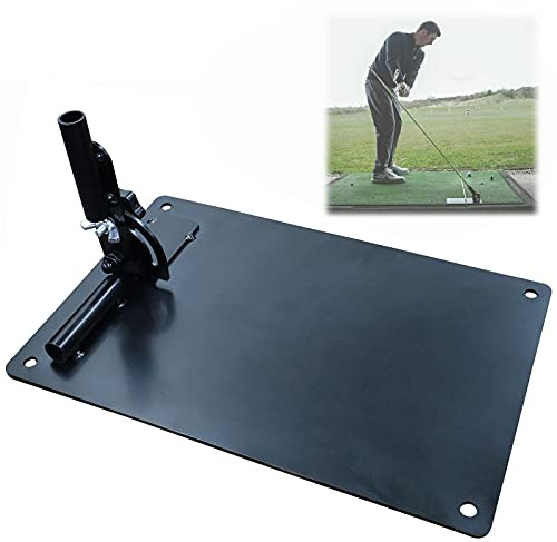 Amy Sport Golf Practice Plate Swing Plan Trainer Alignment Stick Holder Durable Metal Training Equipment Golfing Accessory (1 Pack Standard)