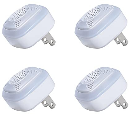 OWLTRA OW-5 Ultrasonic Rodent Repellers 4 Pack, Effectively Repel Rodents While 100% Silent & Safe to Humans and Non-Rodent Pets, White