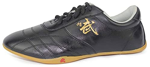 Taekwondo Skor Taekwondo Boxning Karate Träningsskor TaiChi Kong Fu Skor För Kung Fu TaiChi Taekwondo Boxning Karate (Color : Black, Size : 42 EU)