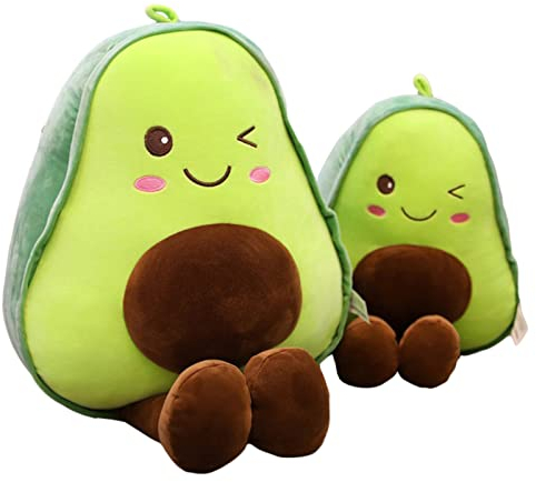 IRunningSystem BeyondTreasure® Avocado Plüschkissen weich und niedlich | Dekokissen | Kuschelkissen | Verschiendene größen (30 cm)