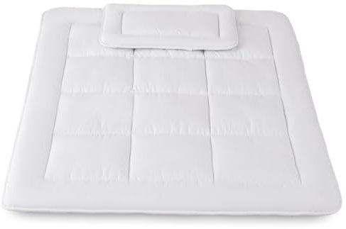 EDS Cot Bed Duvet And Pillow Set 7.5 Tog Anti Allergy Breathable 100% Microfiber Toddler Bedding Cot Bed Duvet for Newborns Kids Baby Girls and Boys (7.5 TOG)