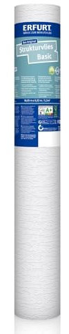 Erfurt Strukturvlies Basic 405 überstreichbare Vliestapete weiß Strukturtapete 1 Rolle 10,05 x 0,53m