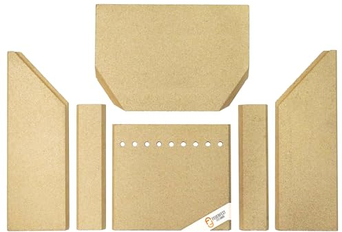 Feuerraumauskleidung - Passend für Fireplace Agra** & weitere Kaminöfen Modelle inkl. Modellübersicht - für Verschiedene Kamin & Ofenmodelle - Kaminofenauskleidung aus Vermiculite - passgenau &