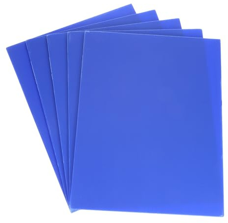 QUARKZMAN 43,18cm x 33,02cm Foglio Cartone in Plastica Ondulata Vuoti, 4mm Blu Segnali Vuoti per Giardino, Artigianato Fai da Te Fabbricazione Segno 5pz