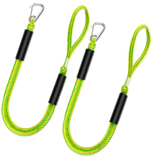 GANGXUN Amarrage avec ligne de quai élastique de 1,2 m – Accessoires essentiels pour diverses embarcations, kayak, embarcation, SeaDoo, jet ski, ponton, canoë, bateau à moteur