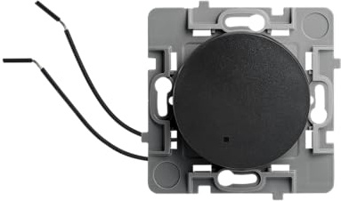 DEBFLEX - Casual Evo - Interruptor de Botón Pulsador - Interruptor de Pared con Indicador Luminoso para Control de Iluminación - Instalación Rápida - ABS - Negro - 48 x 48x 41mm