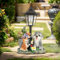 Solar Lights Animal Garden Statue, Resin Dog Cats Statues with Solar Pathway Light, Ornaments Outdoor Cat Dog Statue Garden Landscape Decorative Figurine Ornament for Patio Lawn Yard Porch