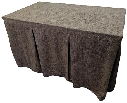 Genérico Falda o Ropa de Camilla Tejido Chenilla 8 Pliegues - Enaguillas, Enaguas, Ropa Chenilla, Ropa de Mesa de Camilla (Chocolate, 130X80CM)