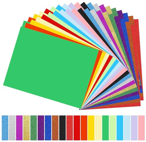 XHYASD A4 Coloured Cardstock Paper, 250gsm Thick Craft Card, 40 Sheets