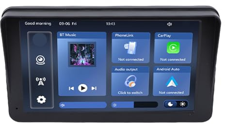 SPYMINNPOO Estéreo para Automóvil de 7 Pulgadas, Pantalla Táctil HD IPS, Soporte para CarPlay y Auto, Parlantes Incorporados para Teléfonos Inteligentes y Vehículos