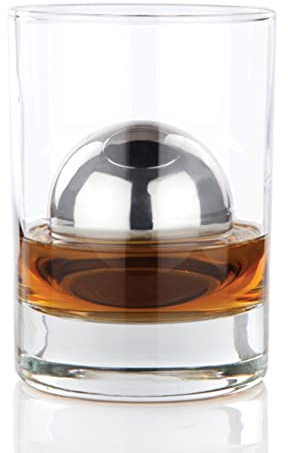 Viski Glacier Rocks, Reusable Whiskey Stones, Stainless Steel Ice Cube for Bourbon, Scotch, Gin, Cognac, Home Bar, Drink Accessories, 2 Inch, Set of 1