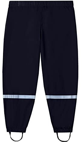FEOYA Rainwear Girls Boys Lightweight Splash Pants Rain Bottom Trousers Outdoor Play Garden Rain Pants Easy to Clean Unisex Kids 2~10 Years Black 5-6Years