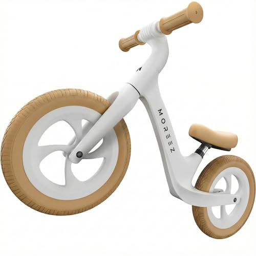 MOREEZ® Bicicleta infantil ultraligera protección contra caídas, asiento ergonómico, hasta 50 kg, ruedas a prueba de pinchazos 12 pulgadas