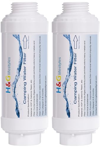 H&G Lifestyles Inline Water Softener, Calcium Inhibitor Garden Hose Filter