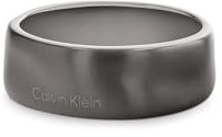 Calvin Klein Anello da uomo Collezione CK METALLIC WAVES in acciaio inossidabile e con Placcatura in Ion GunMetal (IP)