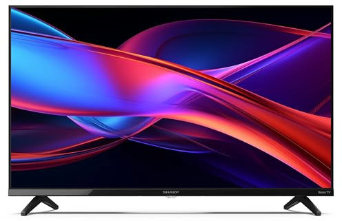 SHARP 32GD2225E - 32 Zoll Fernseher (81 cm) HD Ready Roku TV - Multimedia Streaming LED Smart TV ohne Rahmen (HDR10, AV1-Codec, 3 HDMI, Receiver, WLAN) - Netflix, Prime, Disney+, Apple TV