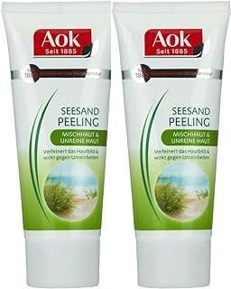 Aok Pur Balance Seesand Peeling mit Kamille & Ginseng-Extrakt Inhalt: 2 X100ml Verfeinert das Hautbild und wikt gegen Unreinheiten, Rötungen, Mitesser und Pickel. +Purlife Sticker