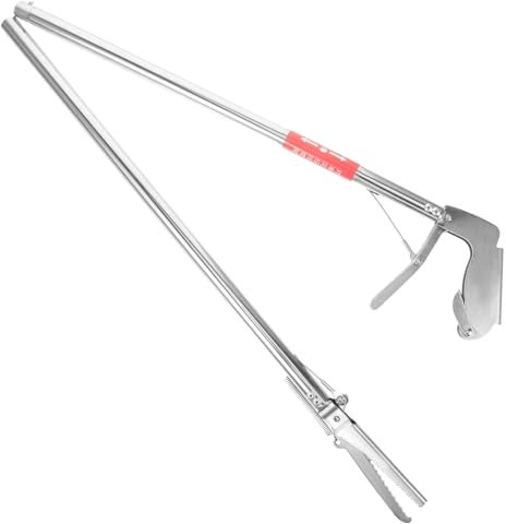 FUTUREORYY Edelstahl Schlangengreifer Faltbar Mit Rutschfester Klemme Multifunktionaler Outdoor Schlangenclip Für Garten Und Reptilienfang