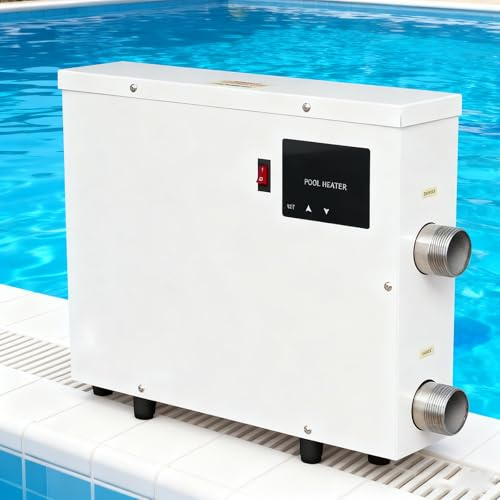 Pool- Och Spa-Värmare I Rostfritt Stål | 5,5 Kw/9 Kw/11 Kw/15 Kw Elektrisk Termostat För Poolvärmare Med Pekskärm, Lämplig För Simbassänger, Spa Och Badkar. 5.5kw