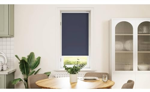 vidaXL Store Enrouleur occultant Bleu 64,4 x 120 cm
