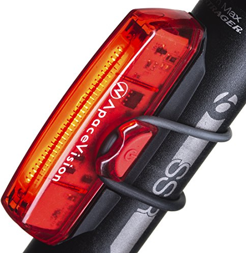 GuardG3X USB Rechargeable Rear Bike Light by Apace – Powerful 6 Setting, 30 Super Bright LED Bicycle Tail Light Easily Clips On as Red Taillight for Optimum Cycling Safety - 12 Hour Run Time