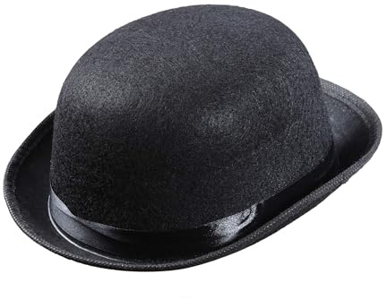 W WIDMANN MILANO Party Fashion - 1395B - Cappello a bombetta per bambini, nero, in feltro, festa in maschera, carnevale
