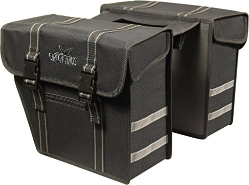 Greenlands Fahrradtasche Doppeltasche Gepäckträgertasche OT-2996 schwarz (25 Liter)