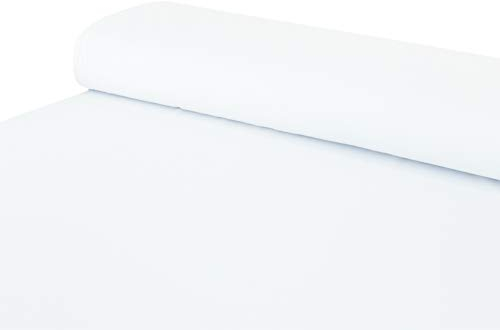 Baumwoll - Jersey Stoff einfarbig weiß - Meterware ab 25 cm x 160 cm - Stoff zum Nähen