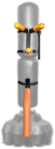 SYNTECSO Portable Wing Chun Dummy, Detachable Wooden Wing Chun Dummy Attached to Punching Bag Or Any Soft Object- Punching Bag Not Included
