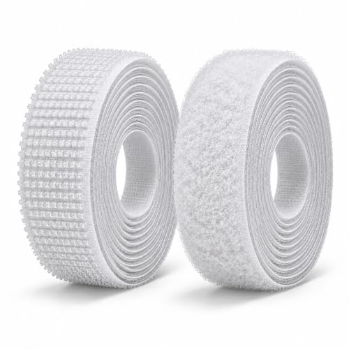 Velcro® kardborreband, 25 mm, att sy på, 2 m, vit